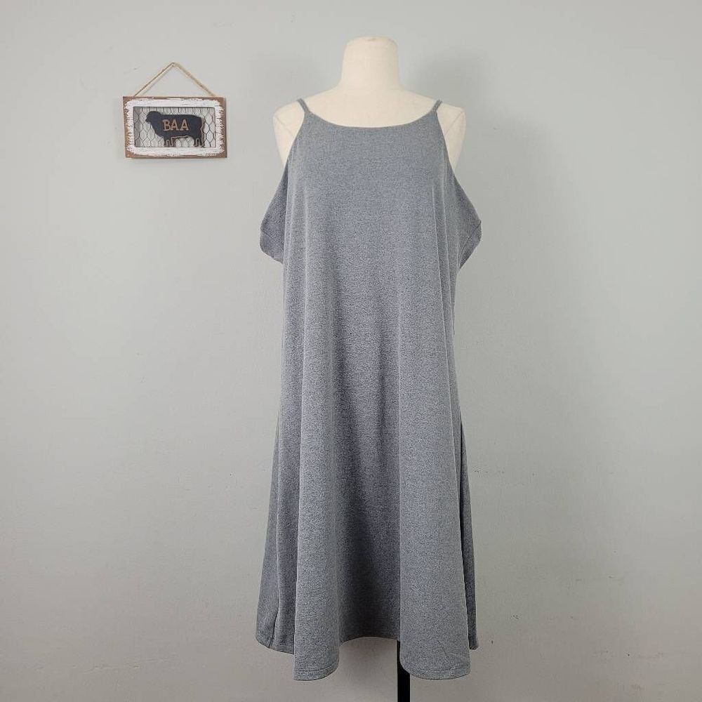 Girlfriend Collective Naomi Workout Athletic Dress Plus Sz 5X Ash Gray‎ SFP 50+